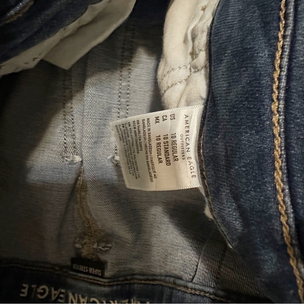 American Eagle Denim Flare Overalls 10 - Picture 10 of 12